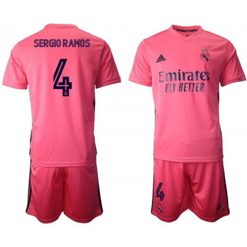 Real Madrid Fodboldtrøjer Sergio Ramos 4 Børn Udebanesæt 2020/21 Kort ærmer Real Madrid Fodboldtrøjer Sergio Ramos 4 Børn Udebanesæt 2020/21 Kort ærmer